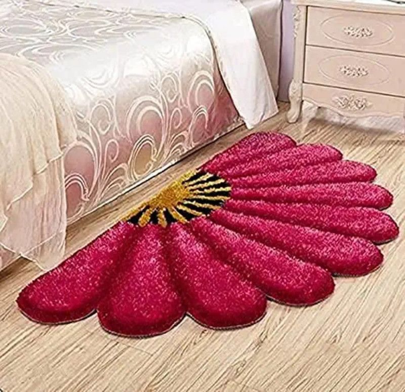 MATA BALA SUNDRI Polyester Floor Mat  (Pink, Small)