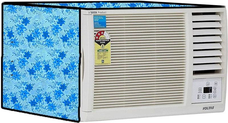 KVAR Air Conditioner Cover  (Width: 71 cm, Blue, Sky Blue)