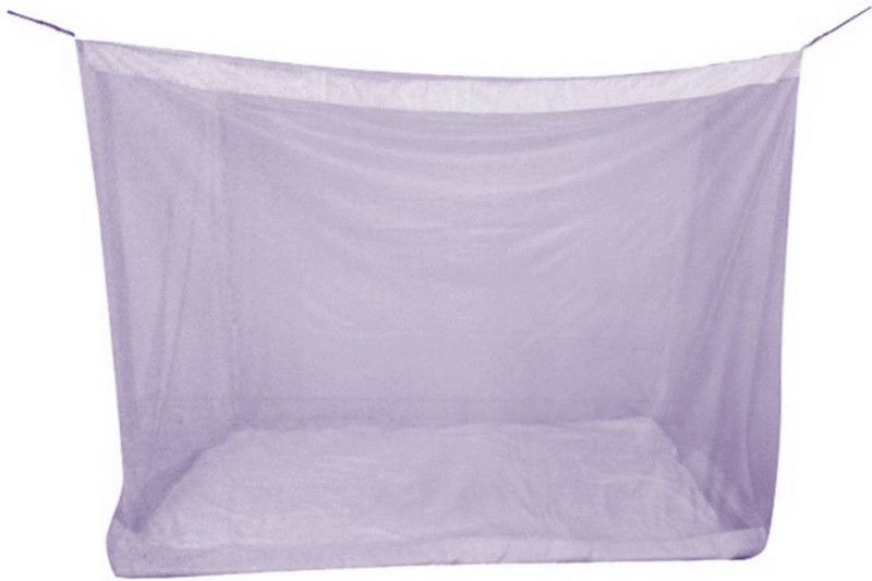 Pin to Pen Nylon Adults Washable Mosquito Net for King Size Bed (6 X 6) Purple Mosquito Net  (Purple, Bed Box)