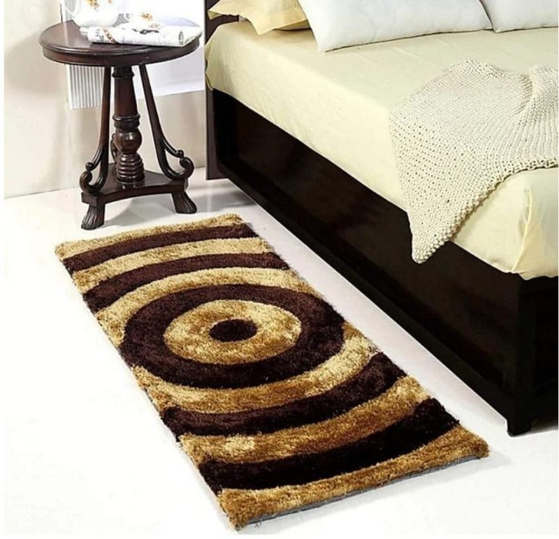 RM Handloom Brown, Gold Polyester Runner  (56 cm, X 140 cm, Rectangle)