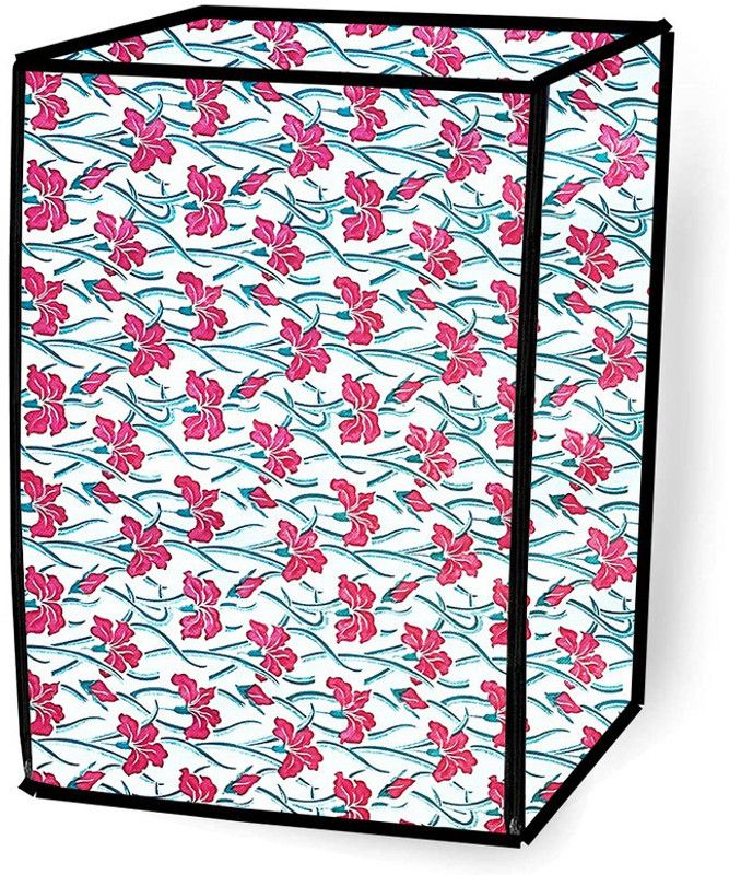 JM Homefurnishings Front Loading Washing Machine Cover  (Width: 60 cm, Pink, Green)