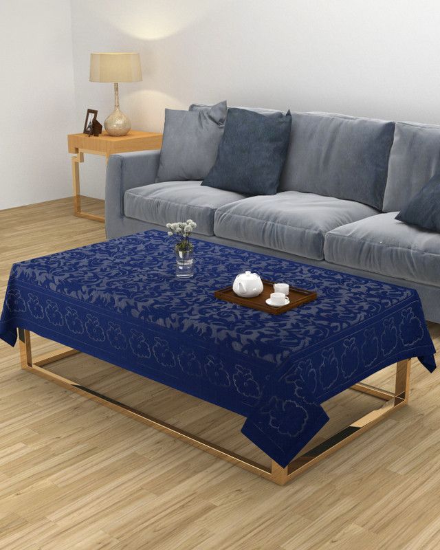 MHF Abstract 8 Seater Table Cover  (Blue, Polyester)