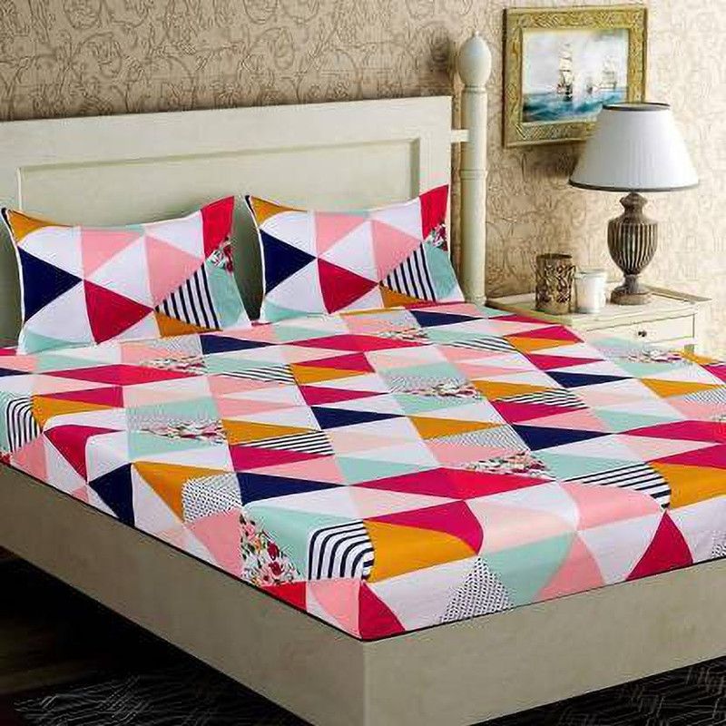 150 TC Microfiber Double Bedsheet  (Pack of 1, BROWN)