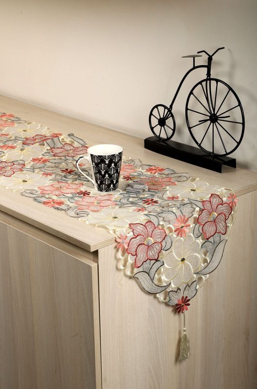TANLOOMS Maroon 70 cm Table Runner  (Organic Cotton)