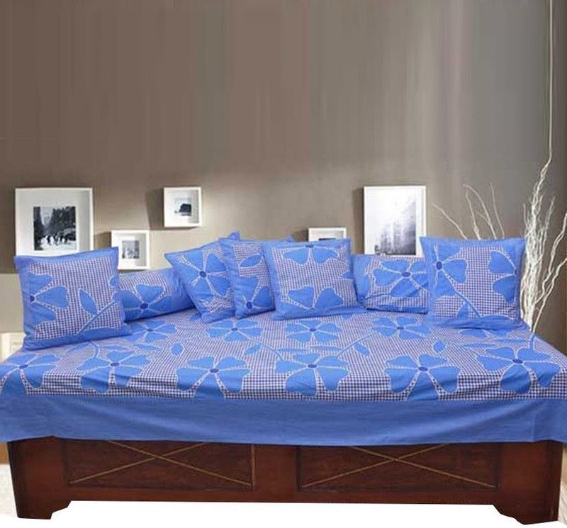 MEHAR HOME Cotton Floral Diwan Set  (Multicolor)