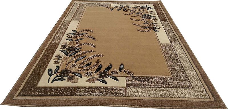 BHADOHICARPETS Brown Acrylic Carpet  (150 cm, X 210 cm, Rectangle)