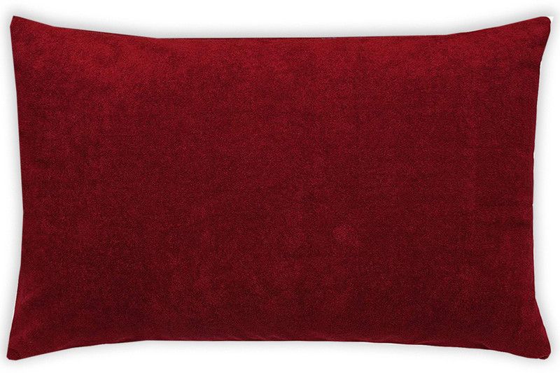 GADDA CO Plain Cotton Filled Zipper Standard Size Pillow Protector  (1, Maroon)