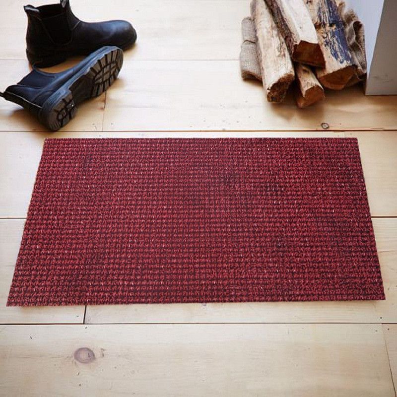 KUBER INDUSTRIES PVC (Polyvinyl Chloride) Door Mat  (Maroon, Free)