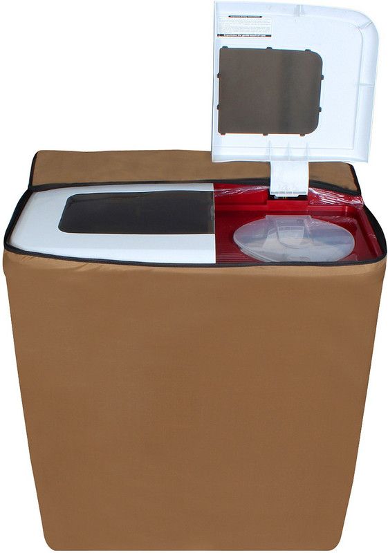 Stylista Washing Machine Cover  (Width: 77 cm, Beige)