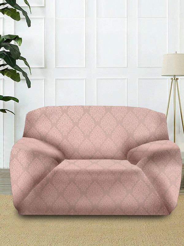 Jaide Polyester Floral Sofa Cover  (Pink Pack of 1)