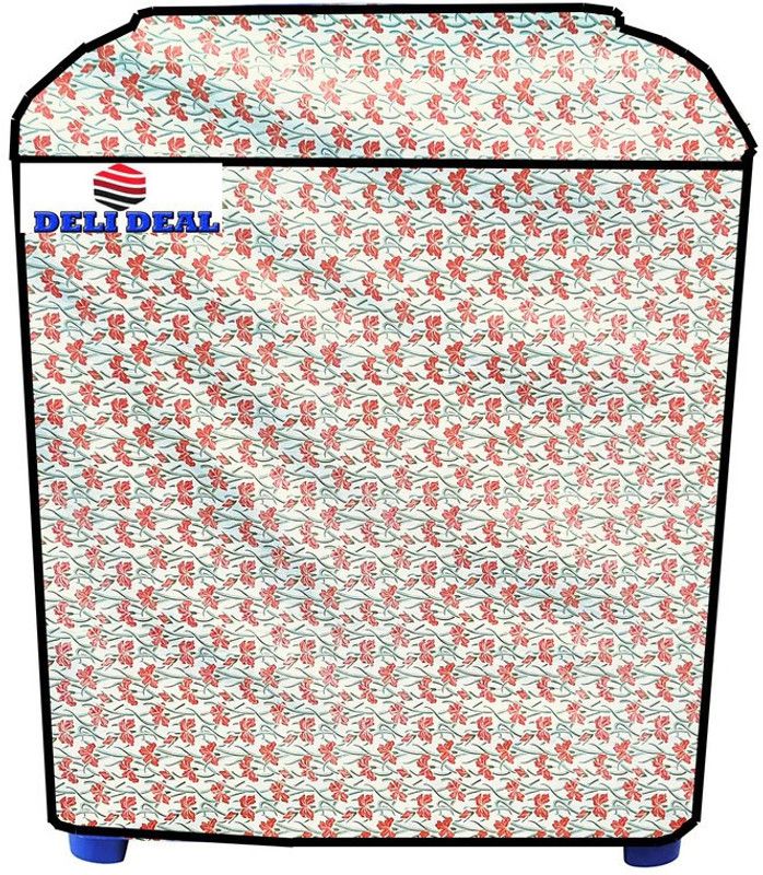 Delideal Semi-Automatic Washing Machine Cover  (Width: 74 cm, Orange, Green)