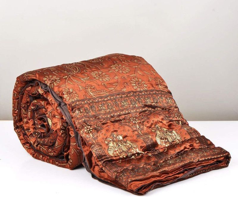 Indcrown Floral Double Quilt for Heavy Winter  (Cotton, Multicolor)