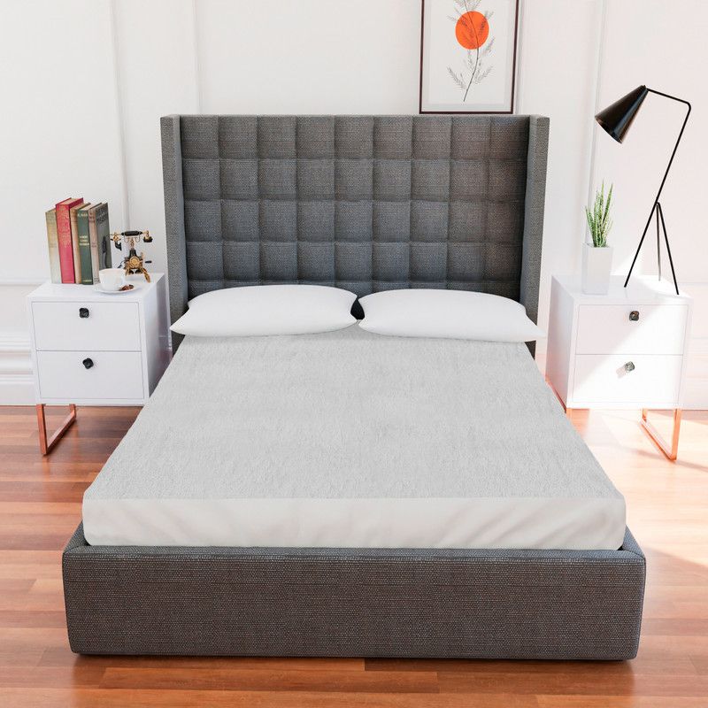 Flipkart SmartBuy Fitted King Size Waterproof Mattress Cover  (White)
