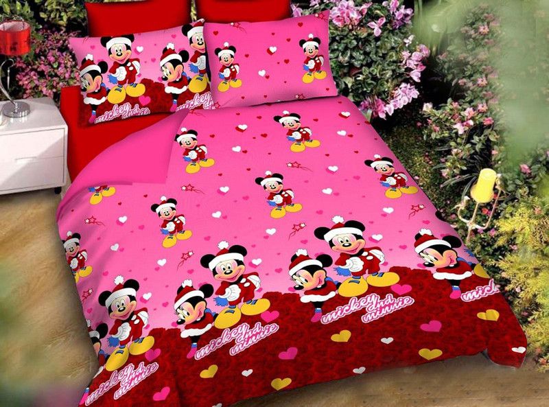 Vivid Home 140 TC Polyester Queen Animal Flat Bedsheet  (Pack of 1, Pink & Red Flowers)