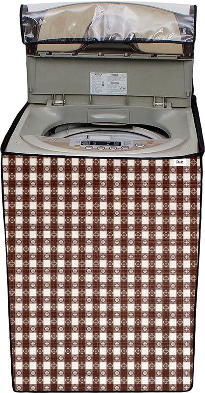 AAVYA UNIQUE FASHION Top Loading Washing Machine Cover  (Width: 60.96 cm, Brown,White)
