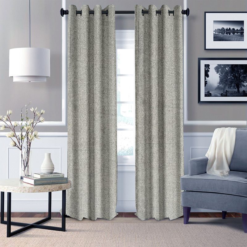 152.4 cm (5ft) Window Curtain  (Grey, Pack of 2)