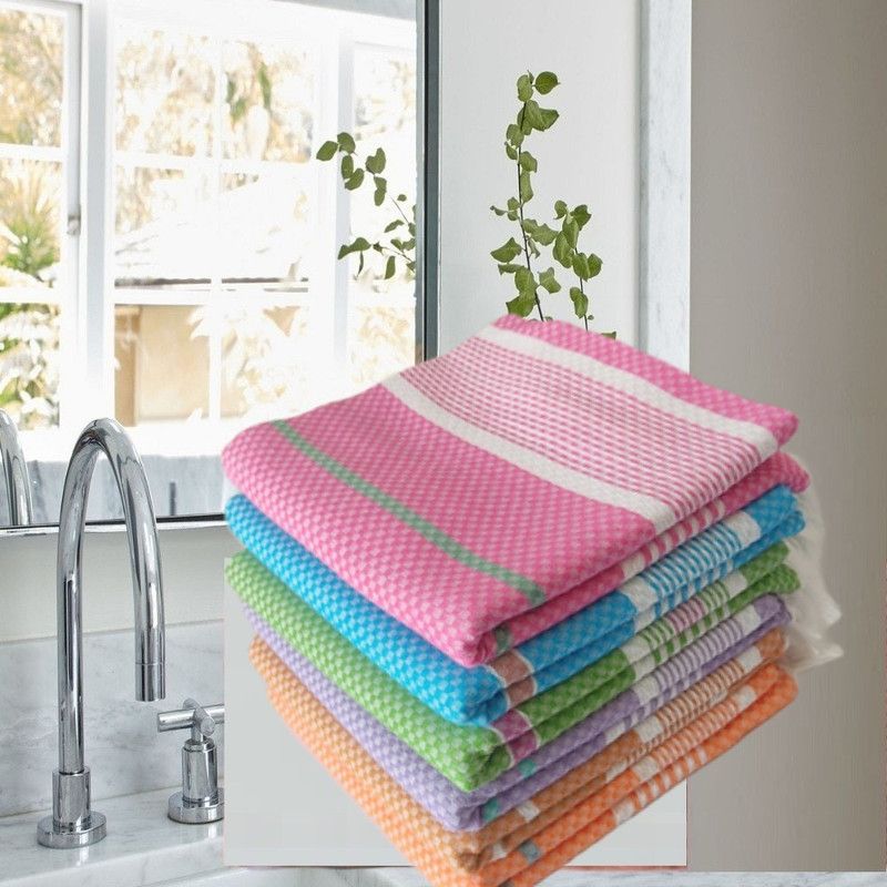 SSN TEX Cotton Bathroom Mat  (Multicolor, Large, Pack of 5)