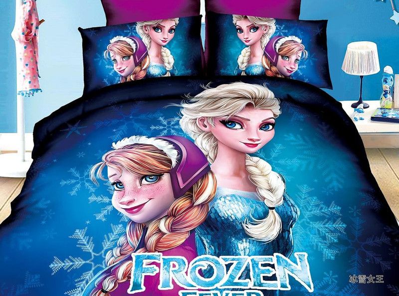 THH 180 TC Cotton Single Cartoon Flat Bedsheet  (Pack of 1, Blue)