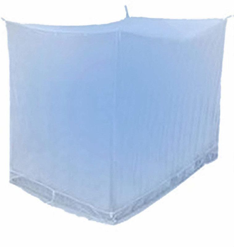 DMR Polyester Adults Washable Mosquito net for single queen Size | dubble bed machardani adult(10x6.5ft Blue) Mosquito Net  (Blue, Ceiling Hung)