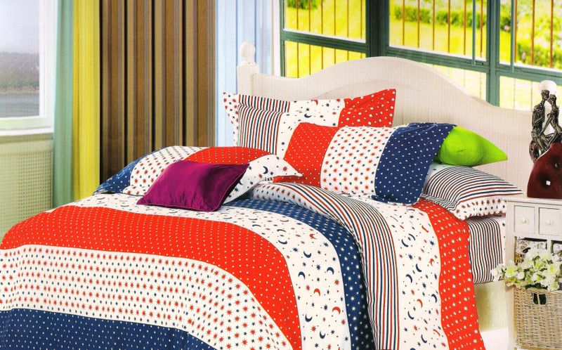 Valtellina Polycotton Double Abstract Flat Bedsheet  (Pack of 1, Multicolor)
