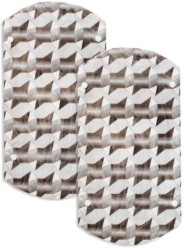 Stylista Refrigerator Handle Cover  (Width: 16 cm, Black, Grey)