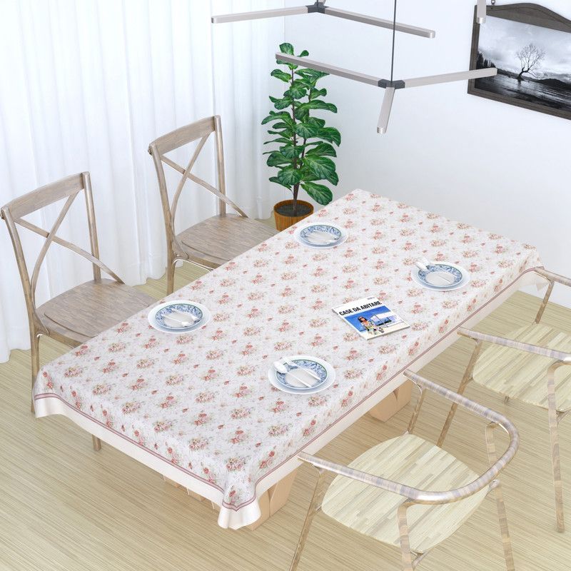 MONKDECOR Floral 2 Seater Table Cover  (Panel D-3, Cotton)