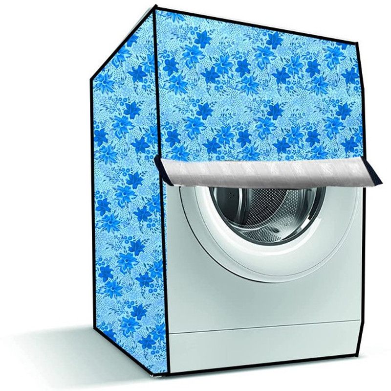 Delideal Front Loading Washing Machine Cover  (Width: 69 cm, Blue, Sky Blue)