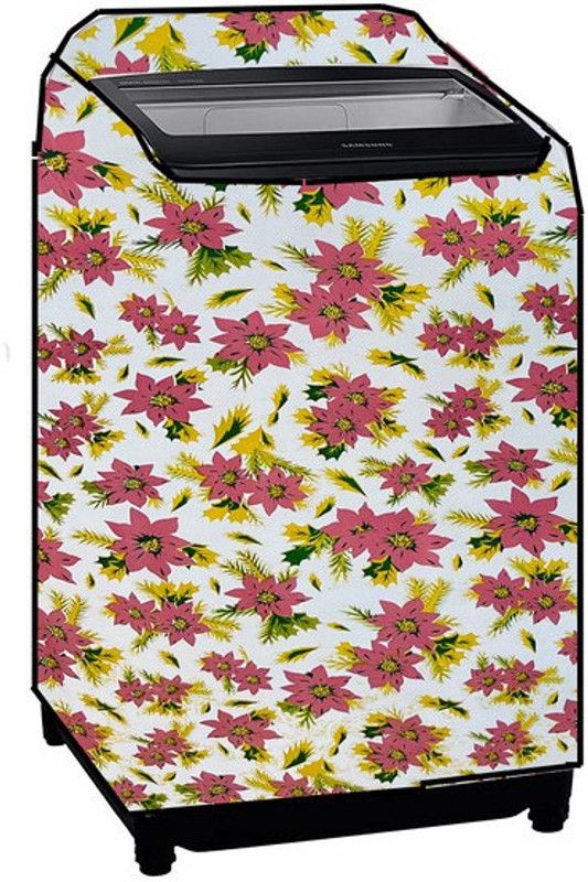Delideal Top Loading Washing Machine Cover  (Width: 54 cm, Brown, White)