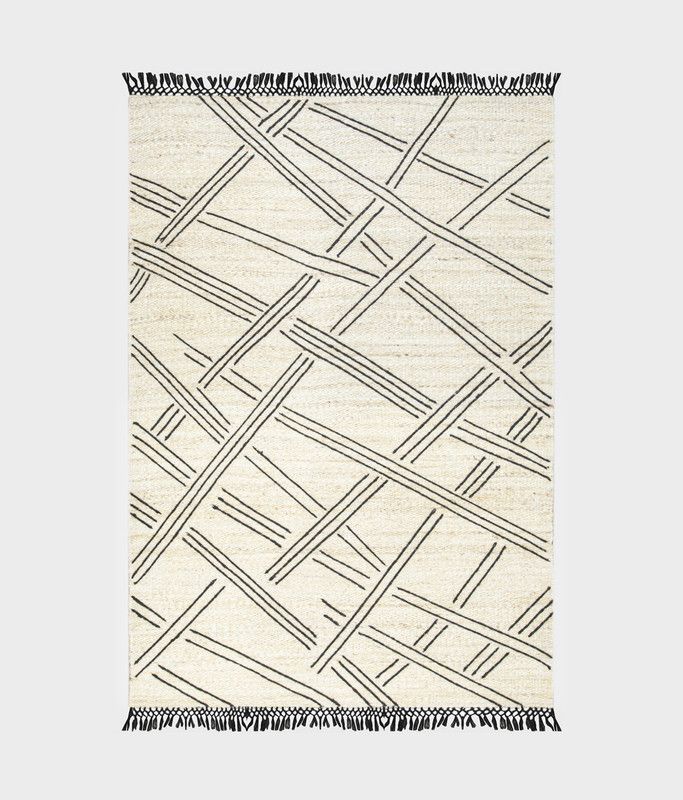 Javi Home Black Jute Area Rug  (17 cm, X 155 cm, Rectangle)