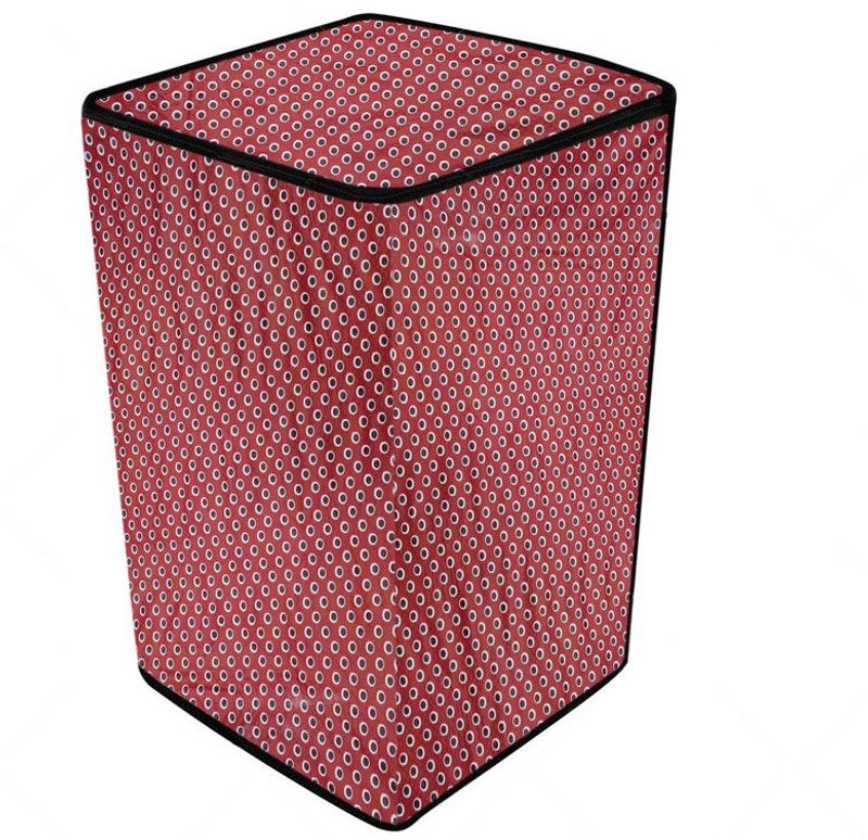 KingMatters Top Loading Washing Machine Cover  (Width: 51 cm, Red, Black)
