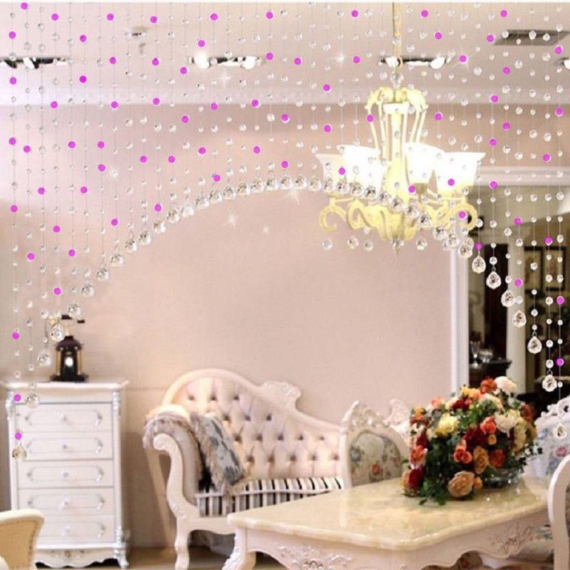 120 cm (4ft) Window Curtain  (White, Pink, Pack of 30)