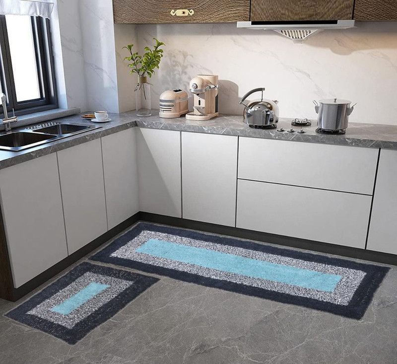 LHD Cotton Door Mat  (Multicolor, Large, Pack of 2)