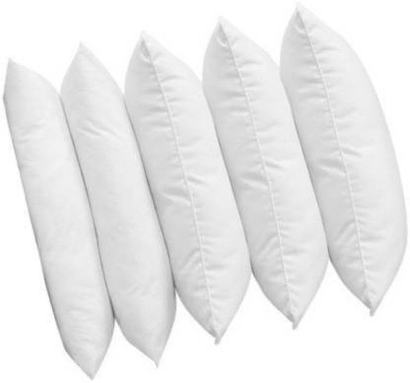 brightjex Cotton Solid Sleeping Pillow Pack of 5  (White)