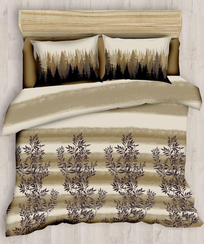 TORO BLU 400 TC Cotton King Abstract Flat Bedsheet  (Pack of 1, Grey)