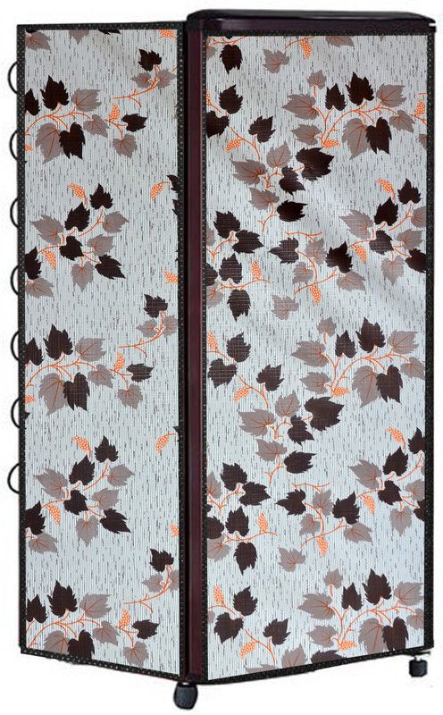 AAVYA UNIQUE FASHION Refrigerator Cover  (Width: 53.5 cm, White,Brown)
