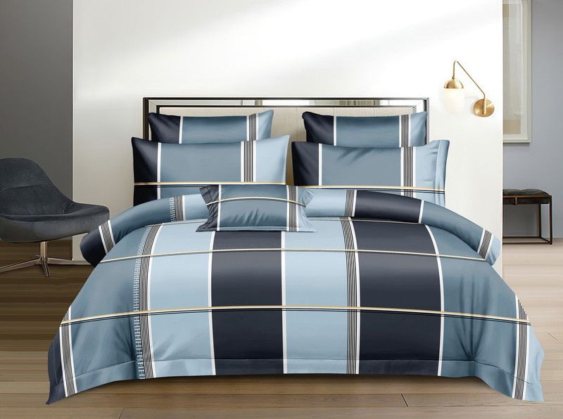 NTNWorld 260 TC Cotton King Geometric Flat Bedsheet  (Pack of 1, Multicolor)