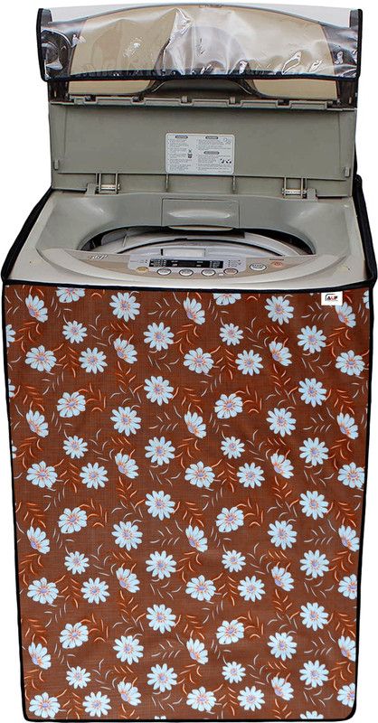 AAVYA UNIQUE FASHION Top Loading Washing Machine Cover  (Width: 55.88 cm, Brown,White)