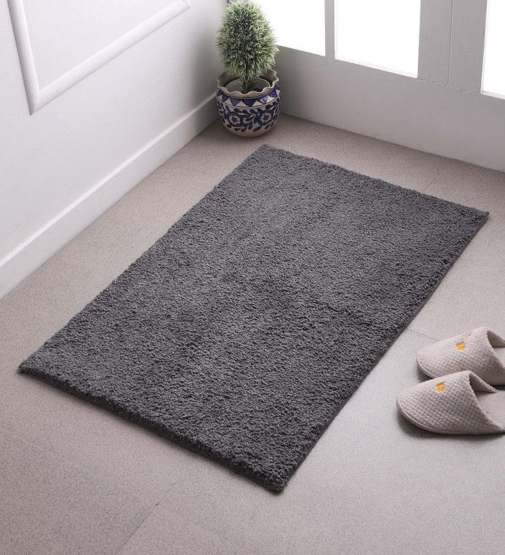 Flooring India Co. Polyester Door Mat  (Anthra, Large)