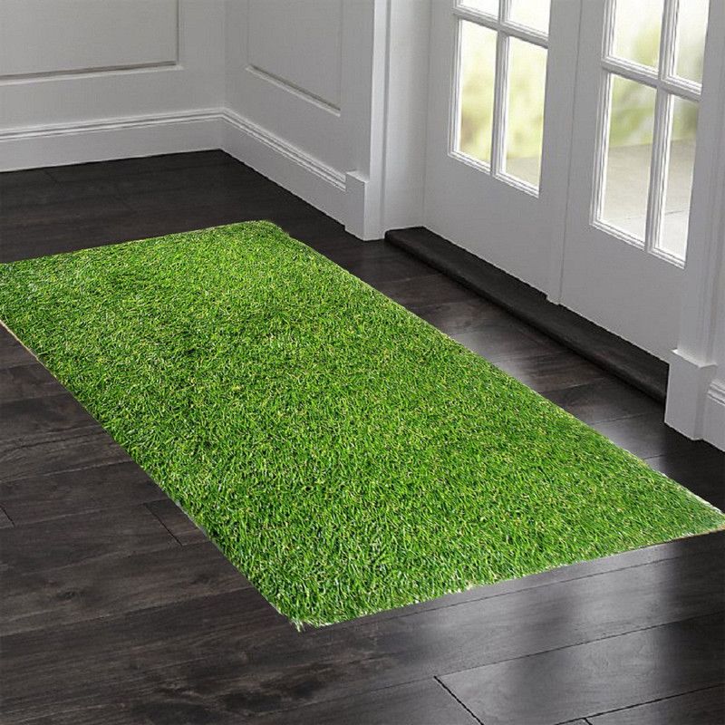 nest decor PP (Polypropylene) Floor Mat  (Green, Small, Pack of 2)