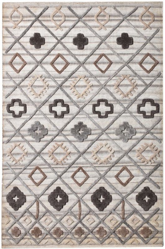 Decordec Beige Wool Carpet  (152 cm, X 243 cm, Rectangle)