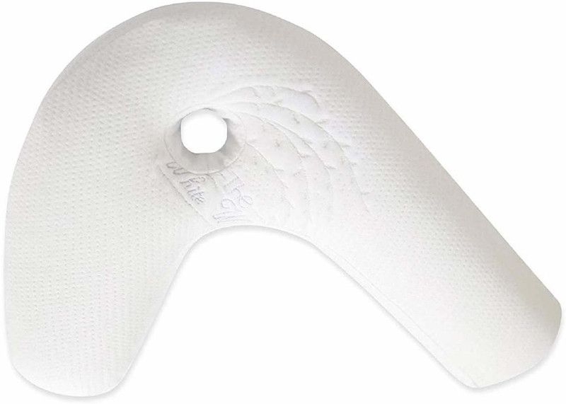 The White Willow Orthopedic Multipurpose Ear Sensitive Memory Foam Motifs Sleeping Pillow Pack of 1  (White)