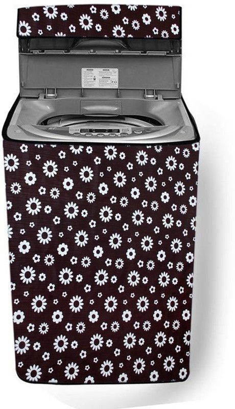 Nitasha Top Loading Washing Machine Cover  (Width: 89 cm, Black, White)