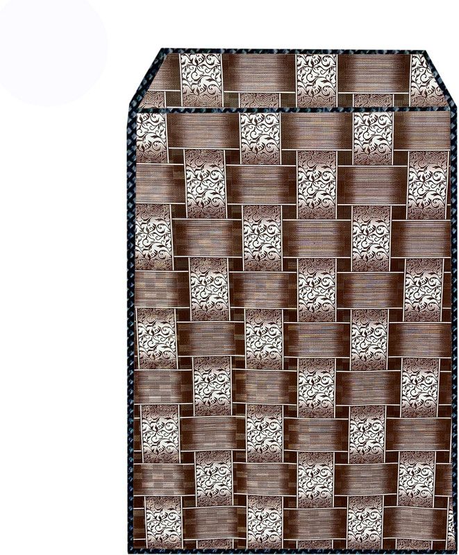 JM Homefurnishings Front Loading Washing Machine Cover  (Width: 65 cm, Brown, Black)