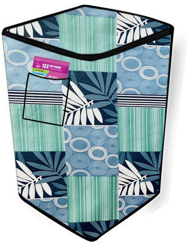 JM Homefurnishings Top Loading Washing Machine Cover  (Width: 62 cm, Shadow Green, Vista)