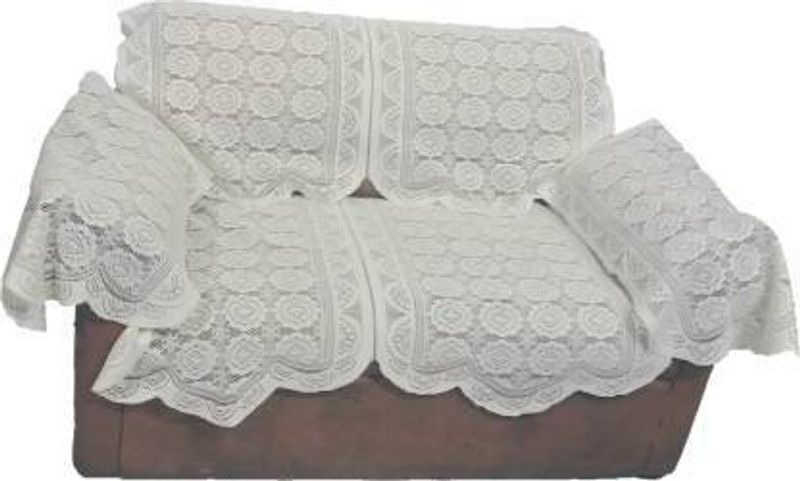AG Creation Polyester Sofa Cover (Beige Pack of 6) Sofa Fabric  (White 1.17 m)