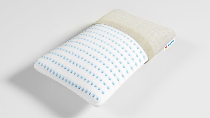 kwalities Memory Foam Geometric Sleeping Pillow Pack of 2  (White)
