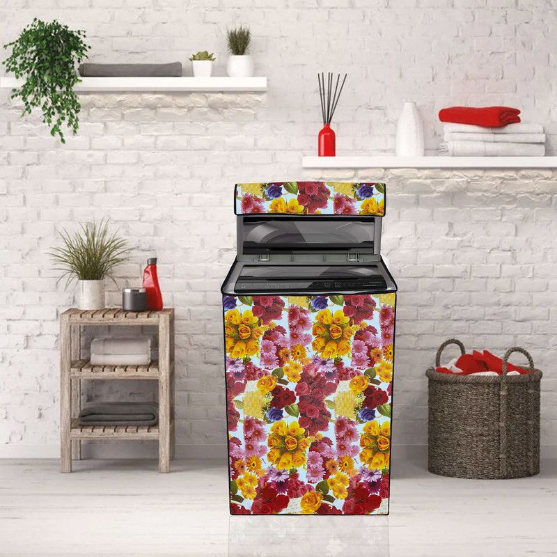 Wings Star Top Loading Washing Machine Cover  (Width: 59 cm, Multicolor)
