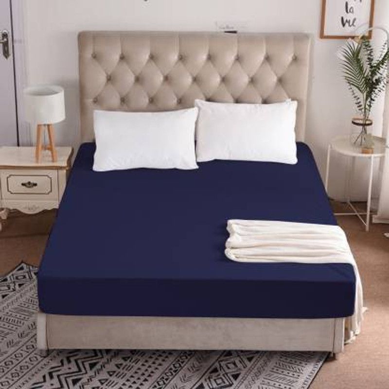 VinSa Fitted King Size Waterproof Mattress Cover  (Blue)
