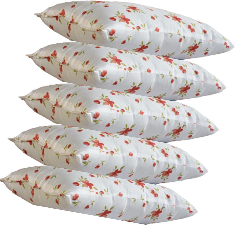ACZO FEEL Microfibre Floral Sleeping Pillow Pack of 5  (Multicolor)