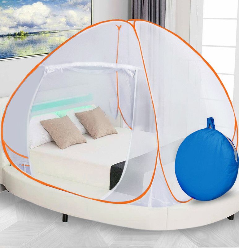 Flipkart SmartBuy Polyester Adults Washable KING DOUBLE BED Mosquito Net  (Orange, Tent)